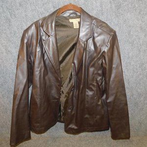 Mountain Lake Dark Brown Faux Leather Jacket